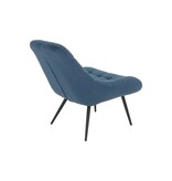 SalesFever Fauteuil XXL velours blauw metaal zwart