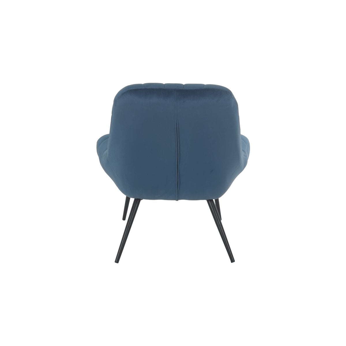 SalesFever Fauteuil XXL velours blauw metaal zwart