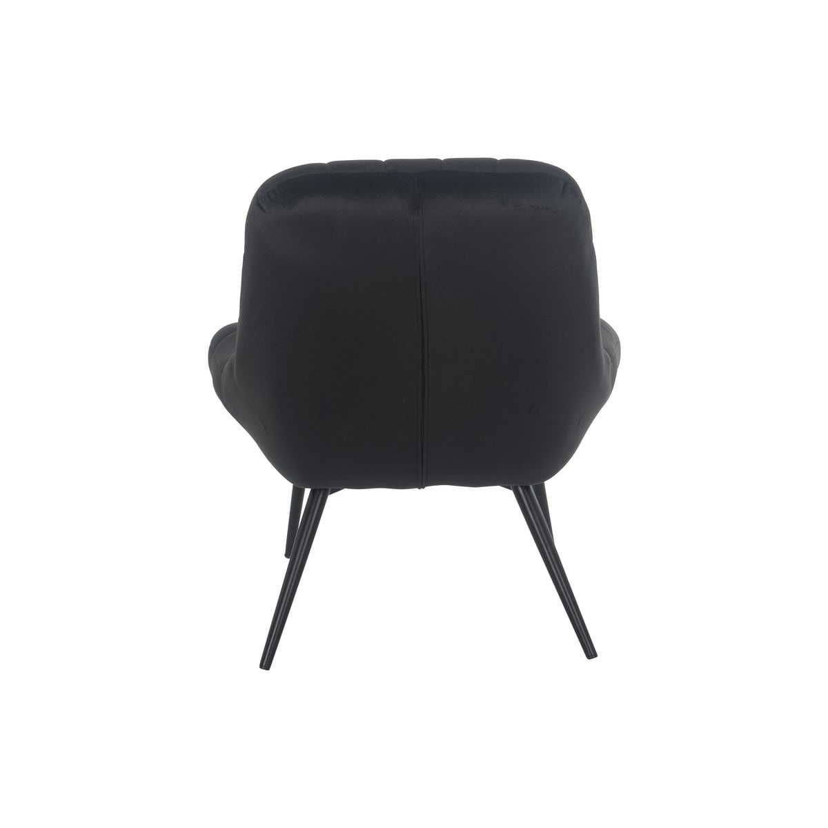 SalesFever Fauteuil XXL fluweel zwart metaal zwart