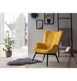 SalesFever Fauteuil gele structuurstof