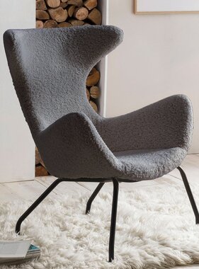 SalesFever Relax fauteuil teddybont grijs
