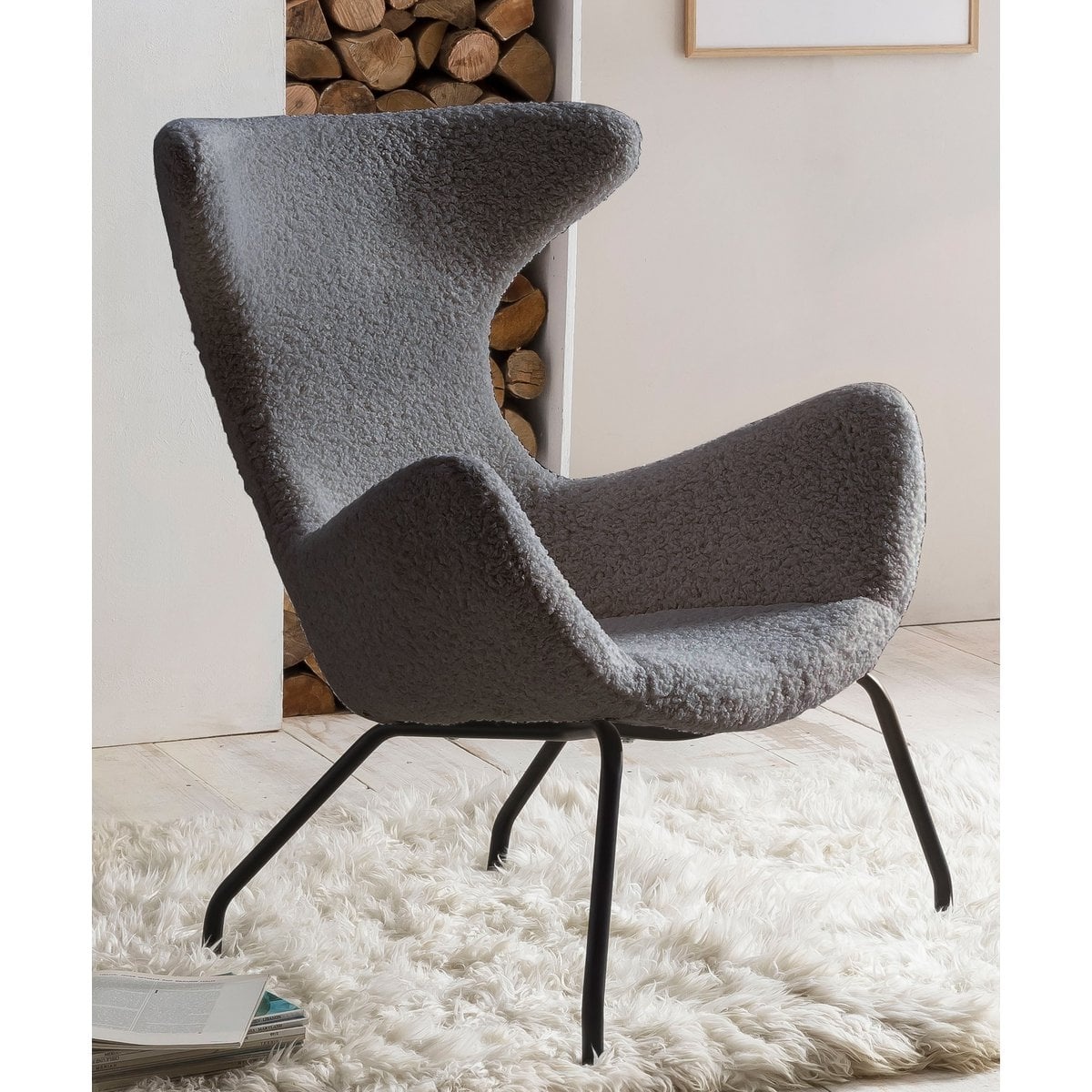 SalesFever Relax fauteuil teddybont grijs