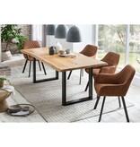 SalesFever Fauteuilset van 2 bruine microvezel