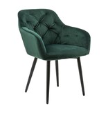 SalesFever Groene fluwelen fauteuil