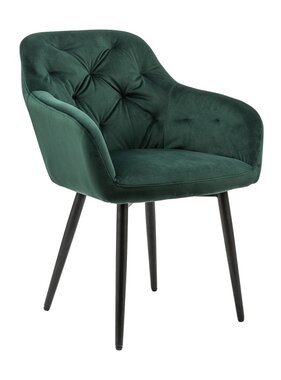 SalesFever Groene fluwelen fauteuil