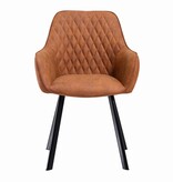 SalesFever Fauteuilset van 2 bruine microvezel