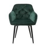 SalesFever Groene fluwelen fauteuil