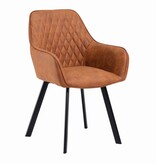 SalesFever Fauteuilset van 2 bruine microvezel