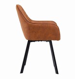 SalesFever Fauteuilset van 2 bruine microvezel