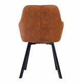 SalesFever Fauteuilset van 2 bruine microvezel