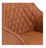 SalesFever Fauteuilset van 2 bruine microvezel