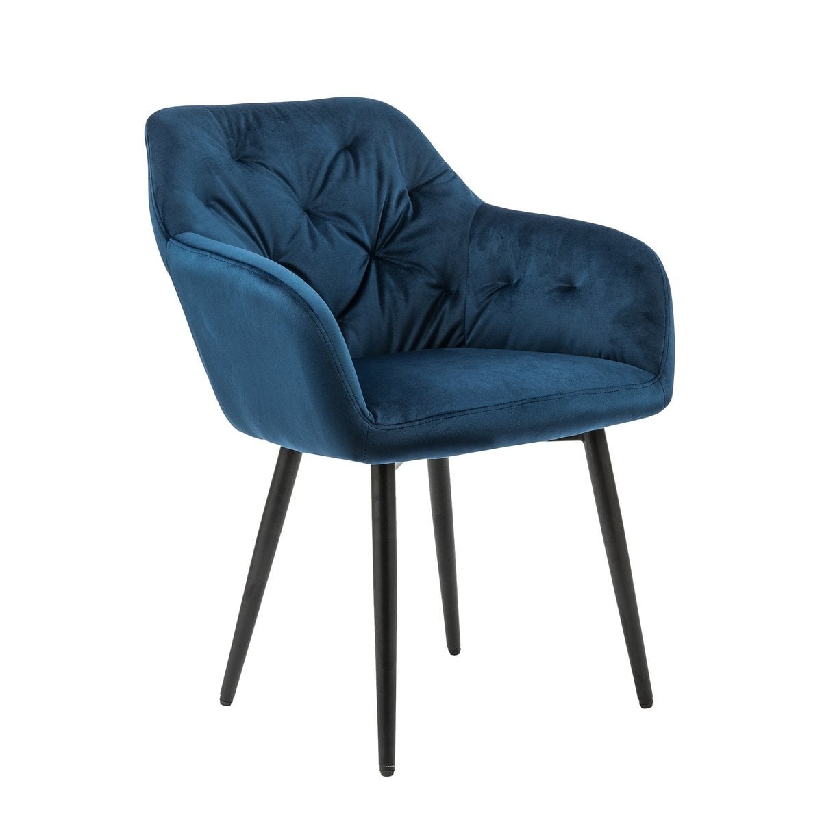 SalesFever Fauteuil blauw fluweel