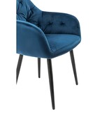 SalesFever Fauteuil blauw fluweel