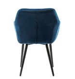 SalesFever Fauteuil blauw fluweel