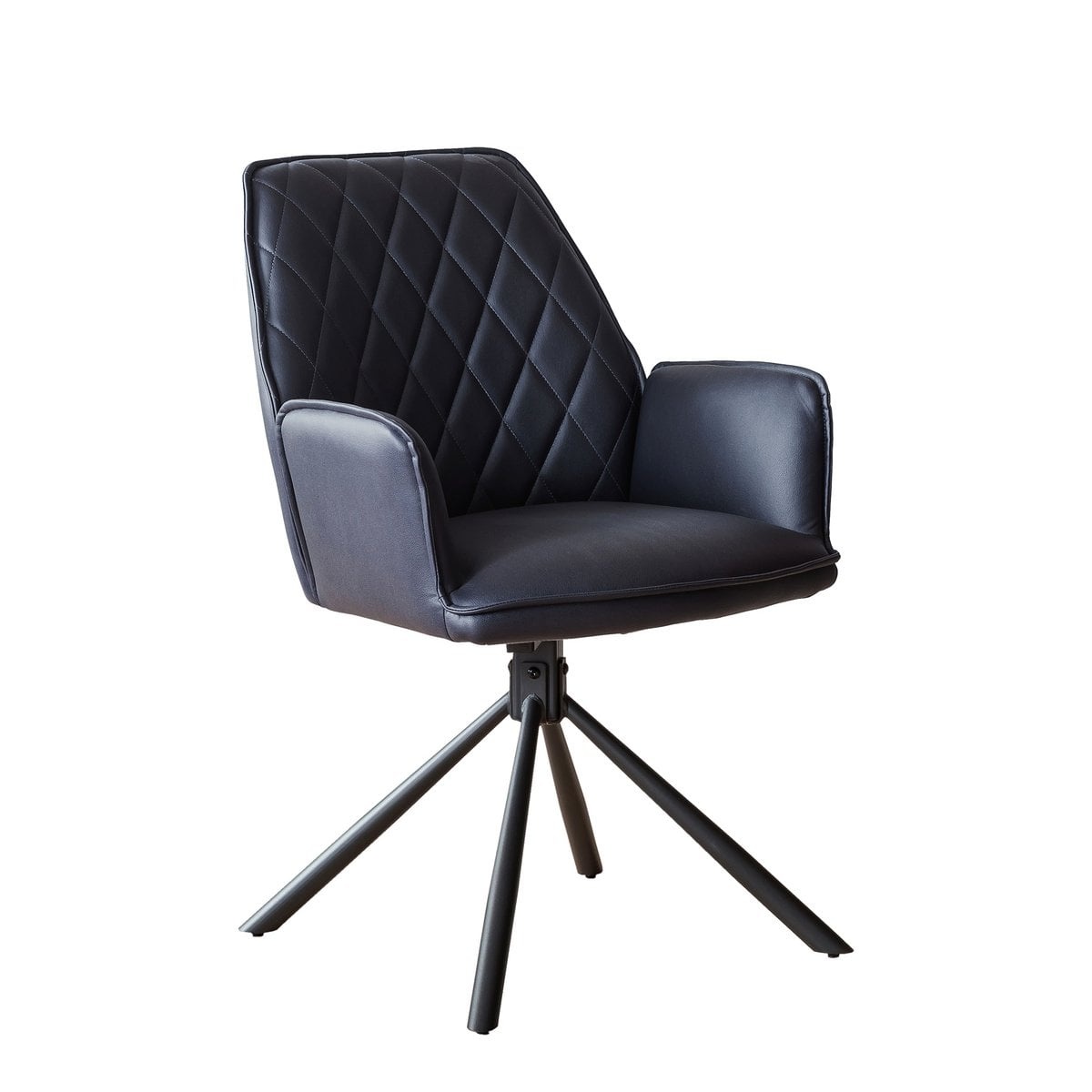 SalesFever Fauteuil donkerblauw set van 2 met 360° draaifunctie
