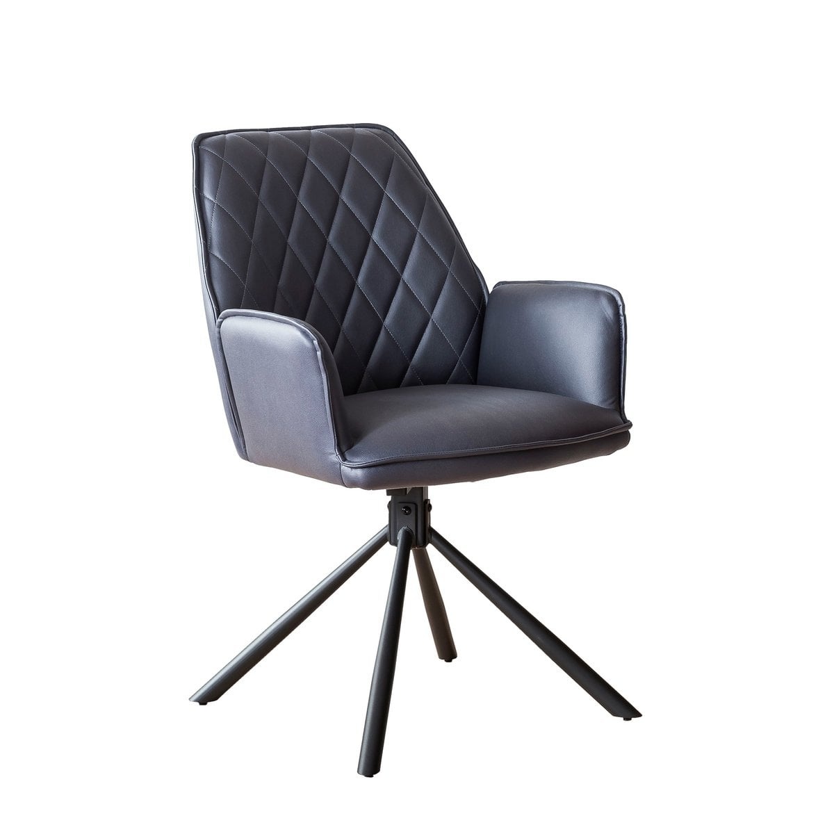 SalesFever Grijze fauteuil set van 2 met 360° draaifunctie