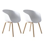 SalesFever Eetkamerstoel set van 2 wit