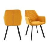 SalesFever Set van 2 fauteuils geel