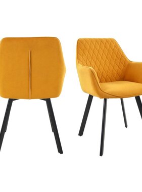 SalesFever Set van 2 fauteuils geel