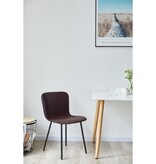 SalesFever Bouclélook stoelenset van 4 donkergrijs