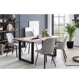 SalesFever Eetkamerstoel set van 2 grijs