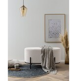 SalesFever Gestoffeerde kruk Bouclé stof wit