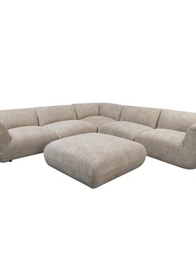 Pole To Pole Bank Amsterdam 6 Zits Hoek + Ottoman Bank Latte