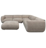 Pole To Pole Bank Amsterdam 6 Zits Hoek + Ottoman Bank Latte