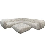 Pole To Pole Bank Amsterdam 6 Zits Hoekbank + Ottoman Bank Wit Glyphs