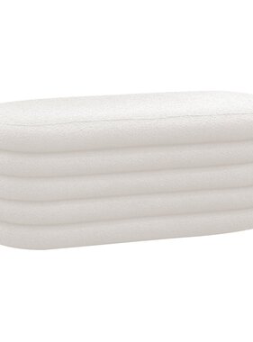 SalesFever Krullende Polsterhocker/Bettbank Wit