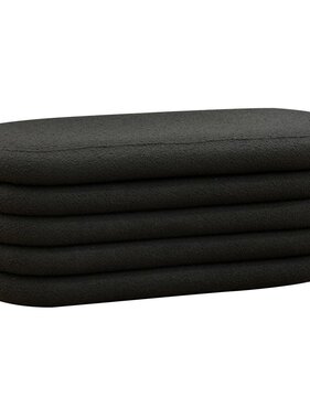 SalesFever Geknikte Polsterhocker/Bettbank antraciet