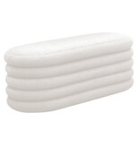 SalesFever Krullende Polsterhocker/Bettbank Wit