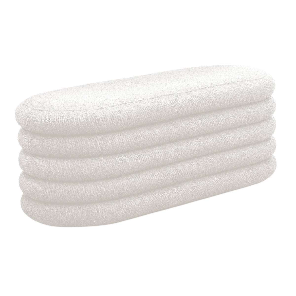 SalesFever Krullende Polsterhocker/Bettbank Wit