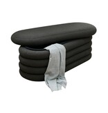 SalesFever Geknikte Polsterhocker/Bettbank antraciet