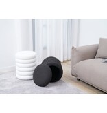 SalesFever Curly Sitzhocker Ø38 cm Wit