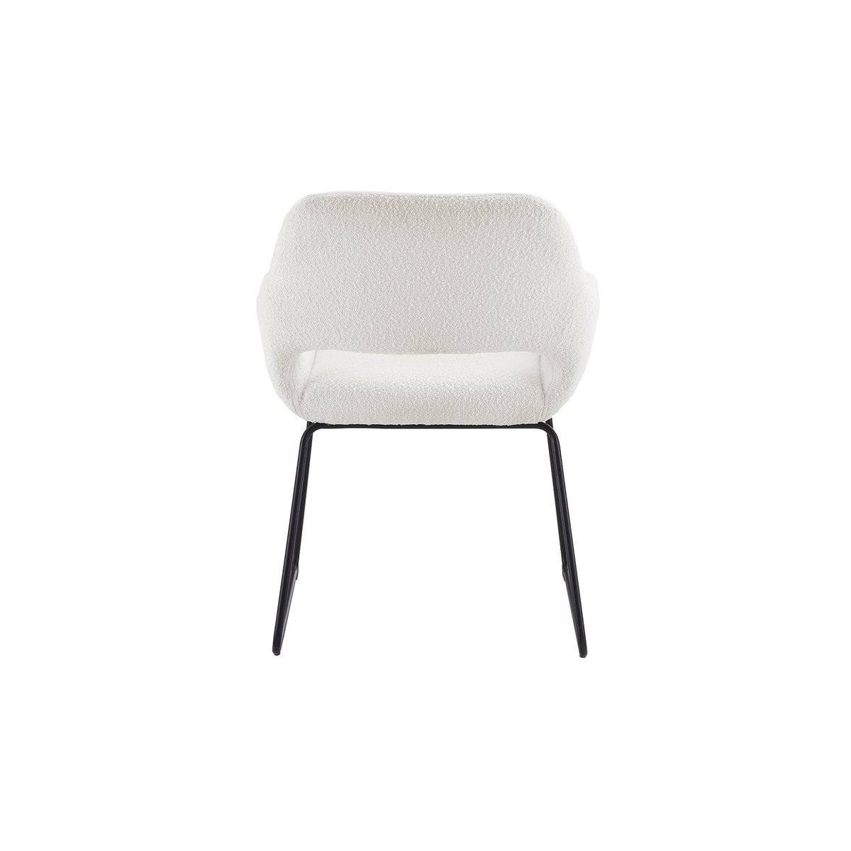 SalesFever Fauteuil met ruguitsparing Bouclé stof wit