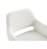 SalesFever Fauteuil met ruguitsparing Bouclé stof wit