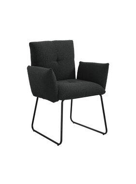 SalesFever Fauteuil Bouclé stof antraciet