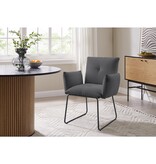 SalesFever Fauteuil Bouclé stof antraciet