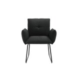 SalesFever Fauteuil Bouclé stof antraciet