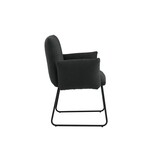 SalesFever Fauteuil Bouclé stof antraciet