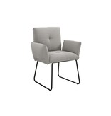 SalesFever Fauteuil Bouclé stof lichtgrijs