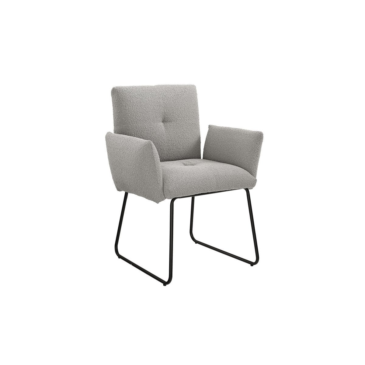 SalesFever Fauteuil Bouclé stof lichtgrijs