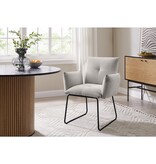 SalesFever Fauteuil Bouclé stof lichtgrijs