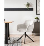 SalesFever Fauteuil met honingraatquilt beige