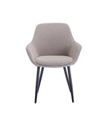 SalesFever Fauteuil Bouclé stof taupe set van 2