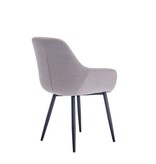 SalesFever Fauteuil Bouclé stof taupe set van 2