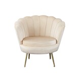 SalesFever Shell fauteuil in beige fluweel