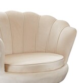 SalesFever Shell fauteuil in beige fluweel