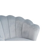 SalesFever Fluwelen schelp fauteuil in lichtgrijs